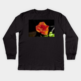 Red yellow rose blossom Kids Long Sleeve T-Shirt